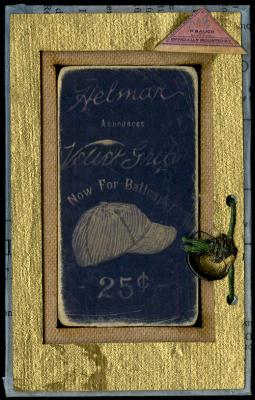 Picture, Helmar Brewing, T206-Helmar Card # 444, Enos SLAUGHTER (HOF), Batting follow through, St. Louis Cardinals